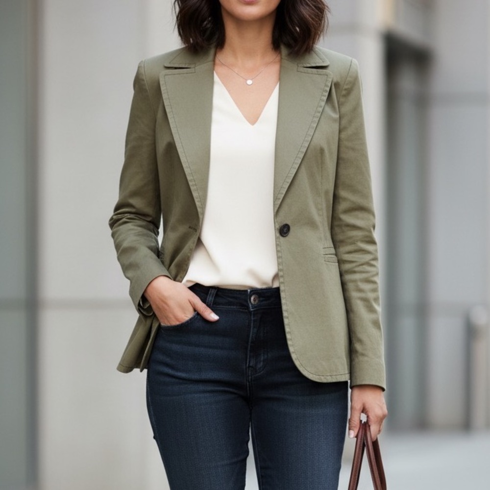 Escada Vintage Olive Green Blazer‎ Size 36